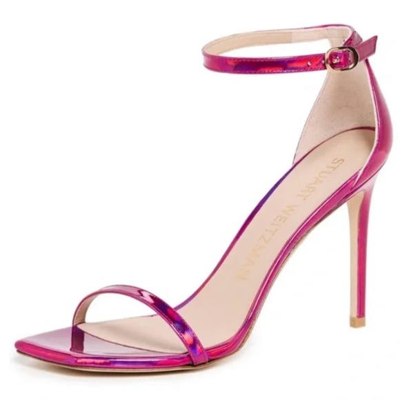 Stuart Weitzman Nudistcurve 100 Ankle Strap High Heel Size 6.5 - Picture 1 of 10